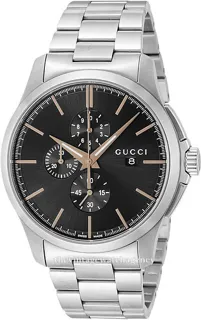 Gucci G-Timeless YA126272 brushed/polished steel Black