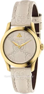 Gucci G-Timeless YA126580 gold toned steel White