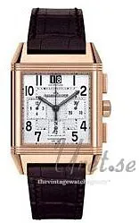 Jaeger-LeCoultre Reverso Squadra Chronograph GMT 7012420 18k rose gold Silver