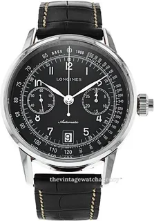 Longines Heritage L2.800.4.53.0 Stainless steel Black