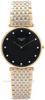 Longines La Grande Classique L4.766.1.57.7 Brushed/polished rose gold colored steel Black