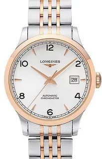 Longines Record L2.820.5.76.7 Rose gold and Stainless steel Silver