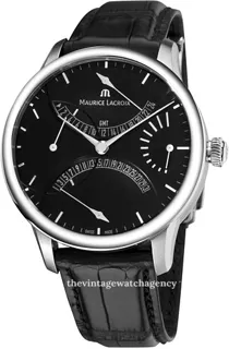 Maurice Lacroix Masterpiece MP6518-SS001-330-1 brushed/polished steel Black