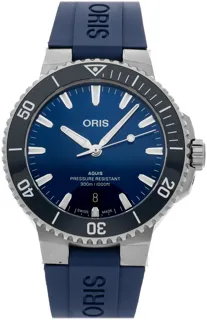 Oris Aquis Date 01 733 7787 4135-07 4 22 35FC Stainless steel Blue