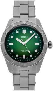 Oris Divers 01 400 7774 4057-07 8 19 18 38mm Stainless steel Green