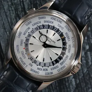 Patek Philippe World Time White gold Silver