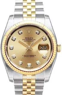 Rolex Datejust 116233-0150 36mm Yellow gold and Stainless steel Champagne