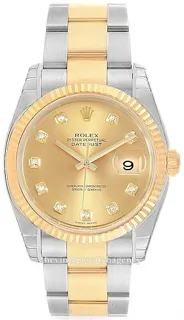 Rolex Datejust 116233-0191 36mm Yellow gold and Stainless steel Champagne