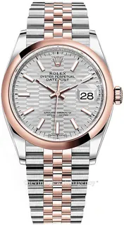 Rolex Datejust 126201-0033 Rose gold and Stainless steel Silver