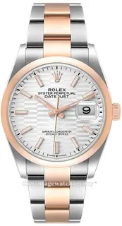 Rolex Datejust 126201-0034 Rose gold and Stainless steel Silver