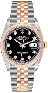 Rolex Datejust 126231-0019 36mm Rose gold and Stainless steel Black