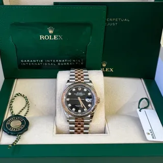 Rolex Datejust 126231-0019 Rose gold and Stainless steel Black