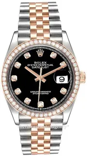 Rolex Datejust 126281RBR-0007 Rose gold and Stainless steel Black