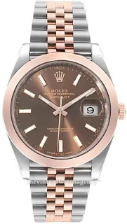 Rolex Datejust 126301-0002 Rose gold and Stainless steel Brown