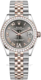 Rolex Datejust 278381RBR-0030 Rose gold and Stainless steel Gray