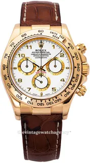 Rolex Daytona 116518/2 18k yellow gold White