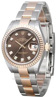 Rolex Lady-Datejust 279171-0012 28mm Rose gold and Stainless steel Brown