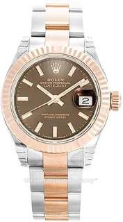 Rolex Lady-Datejust 279171-0018 Rose gold and Stainless steel Brown