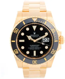 Rolex Submariner 116618 Yellow gold Black