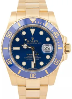 Rolex Submariner Date 116618 Yellow gold Blue