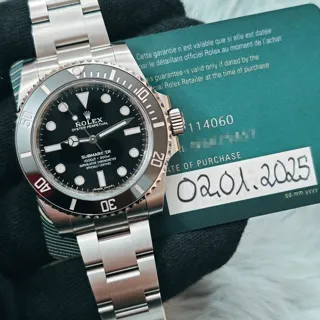 Rolex Submariner (No Date) 114060 40mm Stainless steel Black