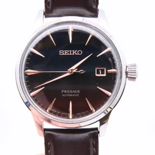 Seiko Presage SRPK75J1 40.5mm Stainless steel Purple