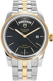 Tudor Glamour Date-Day M56003-0007 39mm Brushed/polished steel Black