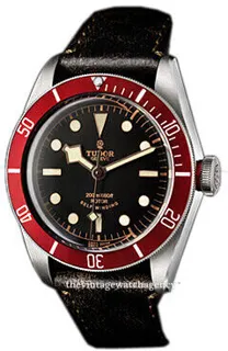 Tudor Heritage Black Bay 79220R-LEATHER brushed/polished steel Black