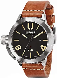 U-Boat Classico 8105 brushed/polished steel Black