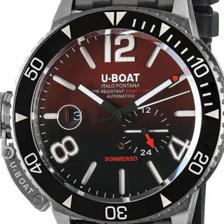 U-Boat Dive Watch 9521 46mm Stainless steel Red