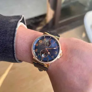 Ulysse Nardin Marine 266-66 41mm Rose gold Blue