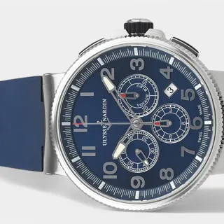 Ulysse Nardin Marine Chronograph 1503-150LE-3/63-VB  BLEU 43mm Stainless steel Blue