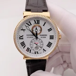 Ulysse Nardin Marine Chronometer 43mm 266-67B/40 43mm Rose gold White