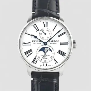 Ulysse Nardin Marine Torpilleur 1193-310LE-0A-175/1A 42mm Stainless steel White