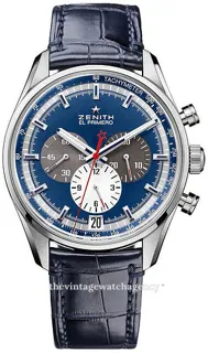 Zenith El Primero 36'000 VpH 03.2040.400/53.C700 Stainless steel Blue