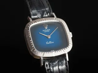 Rolex Cellini 4082 2 24mm 18k white gold Blue