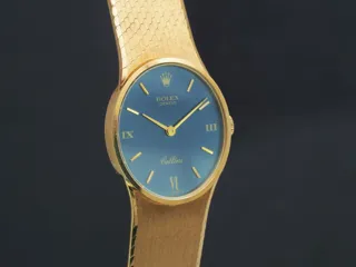 Rolex Cellini 4063 23mm 18k yellow gold Blue