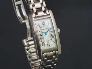 Cartier Tank Américaine 1713 19mm 18k white gold White