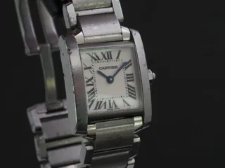 Cartier Tank Française 3217 Stainless steel White