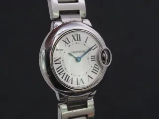 Cartier Ballon Bleu 3009 28mm Stainless steel White