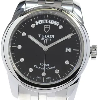 Tudor Glamour Date-Day 56000 39mm Stainless steel Black