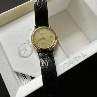 Tissot Carson T71.3.438.23 35mm Yellow gold Champagne