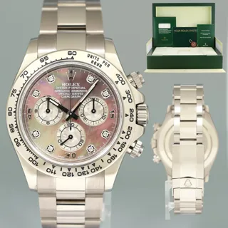 Rolex Daytona Cosmograph 116509 40mm White gold Meteorite$Mother of Pearl$Diamond