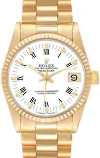 Rolex President 68278 31mm Yellow gold White