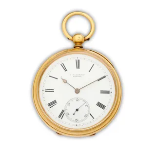 J.W. Benson 49mm 18k Gold White