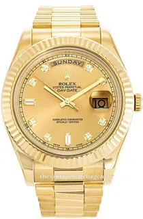 Rolex Day-Date II 218238/1 18k yellow gold Champagne