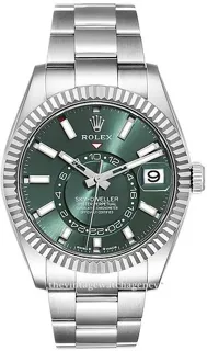 Rolex Sky-Dweller 336934-0001 42mm White gold and Stainless steel Green