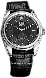 Tudor Glamour Double Date 57000-BIDSBLS 42mm brushed/polished steel Black