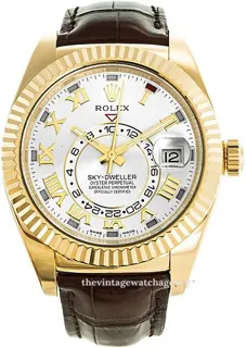 Rolex Sky-Dweller 326138-0003 42mm Yellow gold Silver