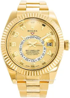 Rolex Sky-Dweller 326938-0002 42mm Yellow gold Champagne